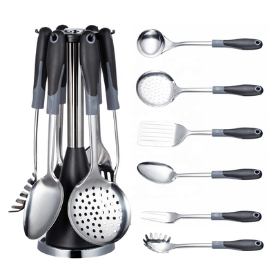 Outils de cuisine en acier inoxydable personnalisés avec cuillère à soupe et cuillère à cuillère