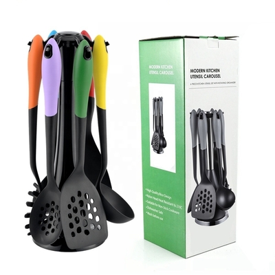 Meilleur ensemble d'ustensiles de cuisine 7PCS en nylon durable et en ustensiles de cuisine personnalisés