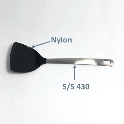 Appareils de cuisine en nylon 7PCS antiadhésifs avec poignée en acier inoxydable
