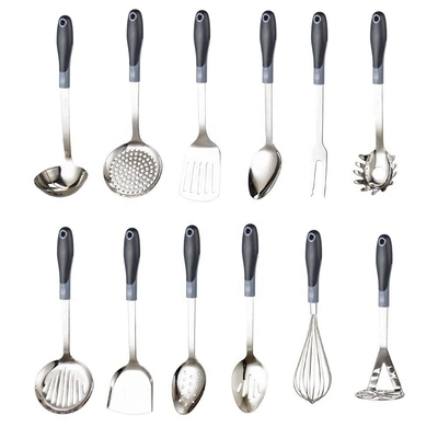 Outils de cuisine en acier inoxydable personnalisés avec cuillère à soupe et cuillère à cuillère