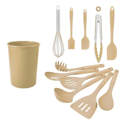 12 pièces de ustensiles de cuisine Cuisine Utilisations de cuisine Ensemble avec poignées en bois et ISO9001 approuvé