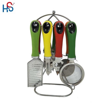 Les appareils de cuisine à domicile 8 PCS accessoires en acier inoxydable avec poignées colorées