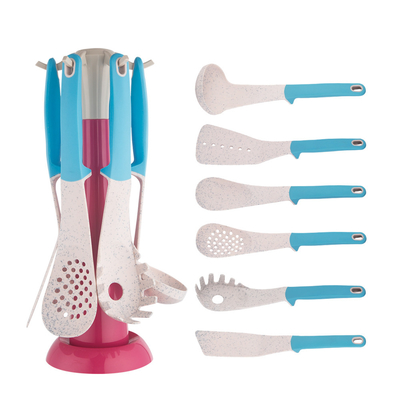 Les ustensiles de cuisine rose pour les vacances de bébé Ensemble d'outils de cuisine TPR PP Manche Utilisateurs de cuisine uniques