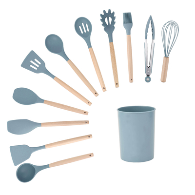 11 pièces d'outils de cuisine en silicone pour cuisiner à haute température à 210 degrés