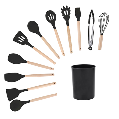 11 pièces d'outils de cuisine en silicone pour cuisiner à haute température à 210 degrés