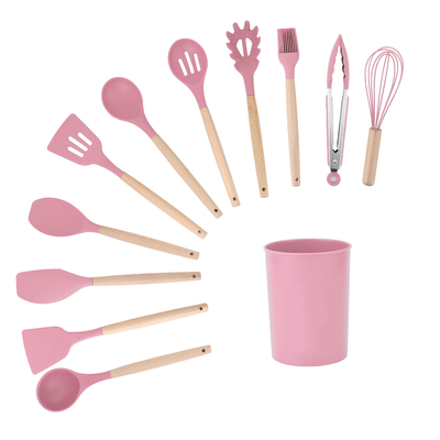 11 pièces d'outils de cuisine en silicone pour cuisiner à haute température à 210 degrés