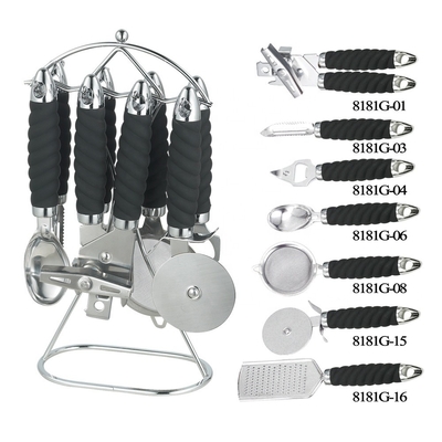 Smart Peeler ouvreuse de bière coupeuse de pizza Le couteau à pizza ensemble d'outils de cuisine métallique