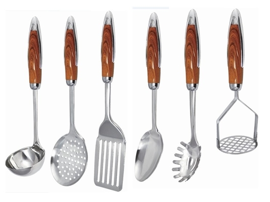Outils de cuisine en acier inoxydable à 7 pièces durables et personnalisables pour la cuisine moderne