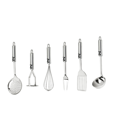 7 pièces d'outils et d'outils de cuisine en acier inoxydable en métal en silicone