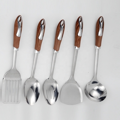 Ensemble de cuisson en acier inoxydable avec cuillère à soupe à fente pour ustensiles de cuisine