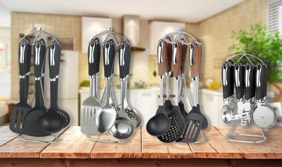 Ensemble de cuisson en acier inoxydable avec cuillère à soupe à fente pour ustensiles de cuisine