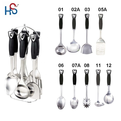 1.0mm/1.5mm/2.5mm Épaisseur Ensemble de ustensiles de cuisine en acier inoxydable pour maison et cuisine