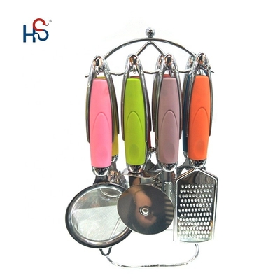 Accueil Cuisine ABS Manche en acier inoxydable 430 Ensemble d'ustensiles en bois Ensemble de gadgets de cuisine
