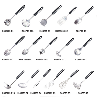 Outils de cuisine en acier inoxydable ensemble d'outils de cuisine antiadhésifs pour toute cuisine colorée