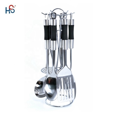 Ensembles d' ustensiles en acier inoxydable pour soupe de cuisine cuiller Skimmer Turner Spatula Rice Scoop