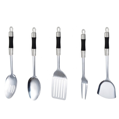 Ensembles d' ustensiles en acier inoxydable pour soupe de cuisine cuiller Skimmer Turner Spatula Rice Scoop