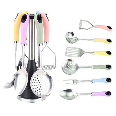 Ensemble d'outils de cuisine nordiques à la maison avec couleur macaron et accessoires de cuisine en TPR