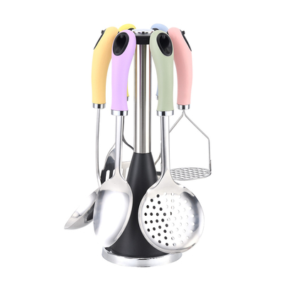 Ensemble d'outils de cuisine nordiques à la maison avec couleur macaron et accessoires de cuisine en TPR