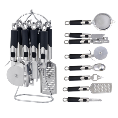 Outils de cuisine en plastique en acier inoxydable