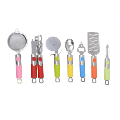 Outils de cuisine en plastique en acier inoxydable