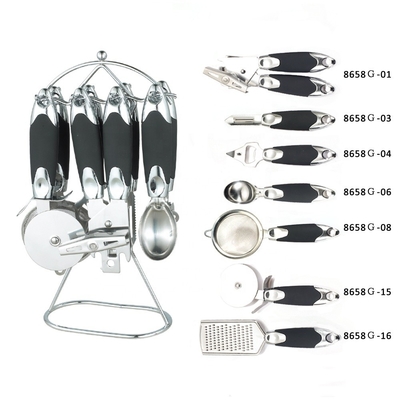 Accessoires de cuisine écologiques en plastique durable en 7 pièces pour une cuisson fonctionnelle