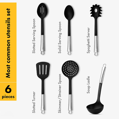 Accessoires de cuisine et de ménage Ensemble d'ustensiles en acier inoxydable pour cuisson polyvalente
