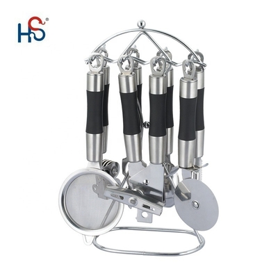 Logo d'impression en soie 7 pièces Outils de cuisine Gadgets pour une cuisine pratique et élégante