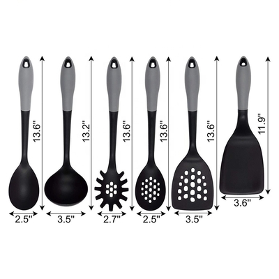 Ensemble d'outils de cuisine avec logo d'impression en soie et matériau en nylon durable
