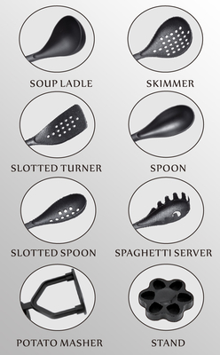 Outils de cuisson non collants Ensemble d' ustensiles en nylon de 7 pièces pour une expérience de cuisson sans effort
