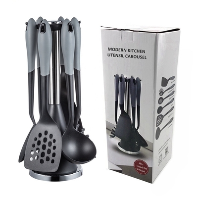Outils de cuisine en nylon PA66 antiadhésifs Appareils résistants à la chaleur Ensembles de ustensiles de cuisine en silicone