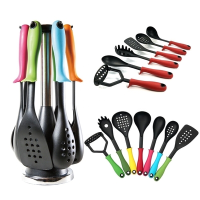 Cuillère à soupe solide écologique Cuillère à tourner spatule cuillère à fente Whisk Acacia Silicium Utilisateurs de cuisine