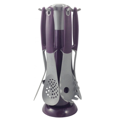 Ensemble d'outils de cuisine non collants avec support 7 pièces et résistant à la chaleur jusqu'à 480 ° F