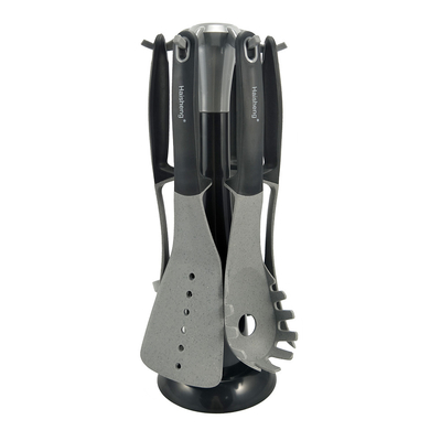 Ensemble d'outils de cuisine non collants avec support 7 pièces et résistant à la chaleur jusqu'à 480 ° F