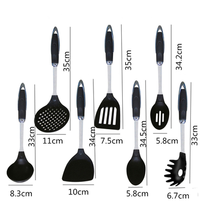 7 pièces d'outils de cuisine en nylon solides et durables pour une cuisine écologique