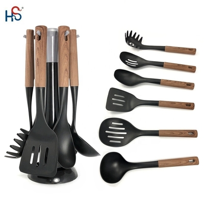 Meilleur vendeur en 2024 Manche en bois Utilisateurs de cuisine en silicone Avec du nylon66