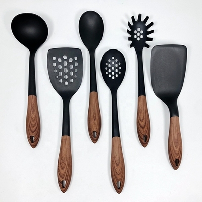 Ensemble de 6 ustensiles de cuisine antiadhésifs avec une spatule/une béquille/un tournevis résistant à la chaleur