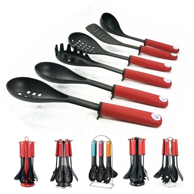 Ensemble de ustensiles de cuisine en nylon imprimé en soie parfait pour les outils de cuisine et les accessoires de cuisine
