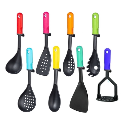 Ensemble d'ustensiles de cuisine de cuisine durable avec support tournant et matériel de poignée TPR PP