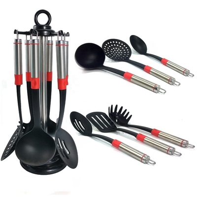 Logo Imprimé Outils de cuisine Ensemble de 7 pièces Outils résistants à la chaleur pour cuisiner polyvalent