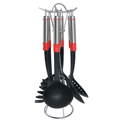 Logo Imprimé Outils de cuisine Ensemble de 7 pièces Outils résistants à la chaleur pour cuisiner polyvalent