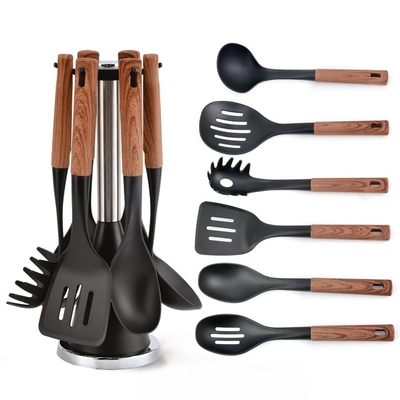 Ensemble d'outils en silicone avec support d'outil résistant à la chaleur jusqu'à 240 °C revêtement antiadhésif
