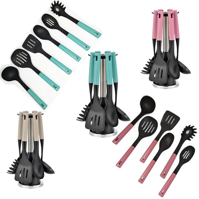 Ensemble d'outils en silicone avec support d'outil résistant à la chaleur jusqu'à 240 °C revêtement antiadhésif