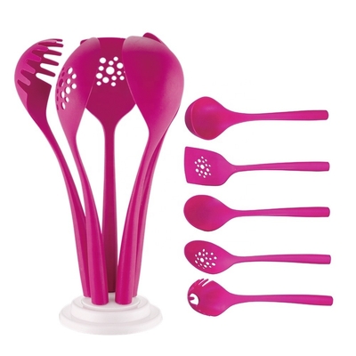 Logo d'impression en soie Ensemble d'ustensiles de cuisine en nylon durable en 8 pièces