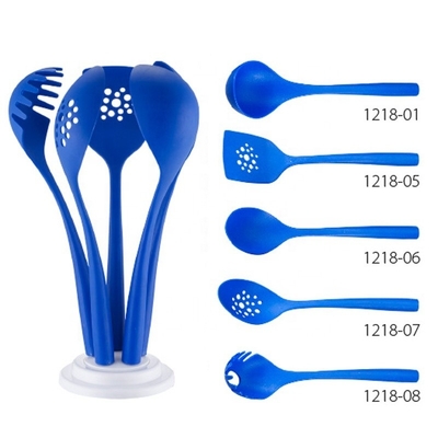 Logo d'impression en soie Ensemble d'ustensiles de cuisine en nylon durable en 8 pièces