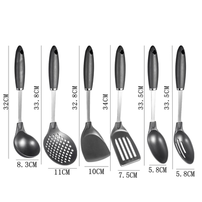 Appareils de cuisine en acier inoxydable à poignée TPR Cuillères pour la maison et les accessoires de cuisine