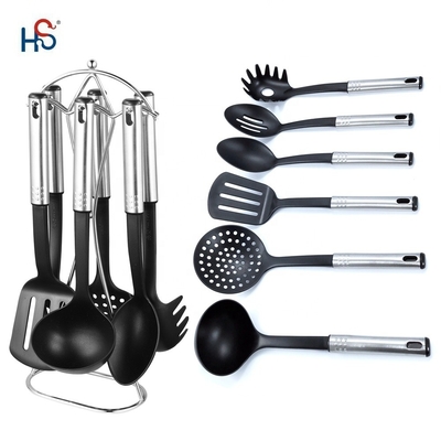Outils et équipements de cuisine Outils de cuisine en nylon non adhésif Ensemble avec ustensiles