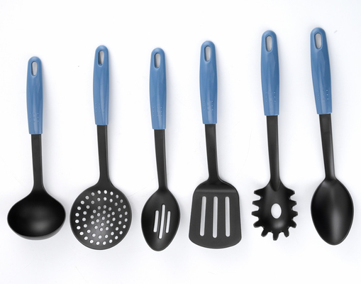 Ensemble d'ustensiles de cuisine à manches ABS non collants pour cuisine colorée et écologique