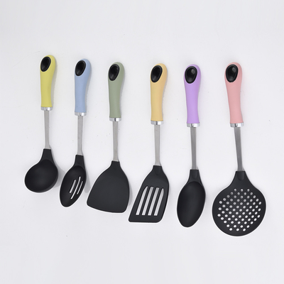 Ensemble d'ustensiles ménagers de cuisine avec outils de cuisson antiadhésifs et poignée en acier inoxydable