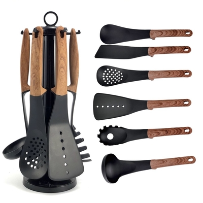 Accessoires de cuisine Appareils de cuisine Non toxiques personnalisés avec des outils de poignée ABS noirs