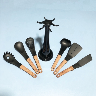 Accessoires de cuisine Appareils de cuisine Non toxiques personnalisés avec des outils de poignée ABS noirs